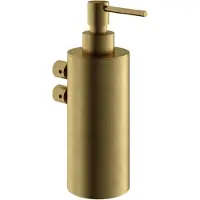 Hotbath Archie ARA09 Zeepdispenser Wandmodel RVS 316 - Geborsteld Messing PVD - Accessoires, Zeep accessoires, Zeepdispensers - 8720629192246
