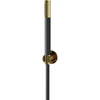 Hotbath Handdouche archie met wandsteun en doucheslang voor opbouwkraan geborsteld messing pvd