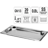 YATO Gastronorm Bak GN 1/3 20mm RVS - 0,75L