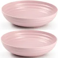 Forte Plastics Set van 4x kommetjes/schaaltjes - Dessert/ontbijt - Kunststof - D22 cm - Oudroze - Kommetjes