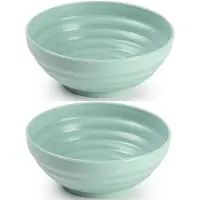 Forte Plastics Set van 4x kommetjes/schaaltjes - Dessert/ontbijt - Kunststof - D13 cm - Mintgroen - Kommetjes