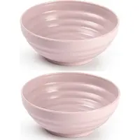 Forte Plastics Set van 4x kommetjes/schaaltjes - Dessert/ontbijt - Kunststof - D13 cm - Oudroze - Kommetjes