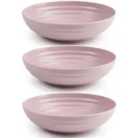 Forte Plastics Set van 6x Kommetjes/schaaltjes - Dessert/ontbijt - Kunststof - D19 cm - Oudroze - Kommetjes