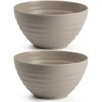 Forte Plastics Set van 4x kommetjes/schaaltjes - Dessert/ontbijt - Kunststof - D15 cm - Taupe - Kommetjes
