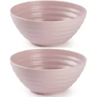 Forte Plastics Set van 4x kommetjes/schaaltjes - Dessert/ontbijt - Kunststof - D14 cm - Oudroze - Kommetjes