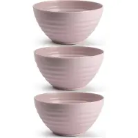 Forte Plastics Set van 6x kommetjes/schaaltjes - Dessert/ontbijt - Kunststof - D15 cm - Oudroze - Kommetjes