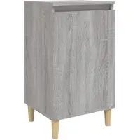 vidaXL Nachtkastje 40x35x70 cm bewerkt hout grijs sonoma eikenkleurig