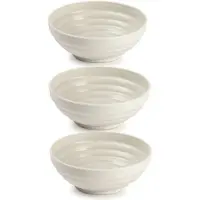 Forte Plastics Set van 6x kommetjes/schaaltjes - Dessert/ontbijt - Kunststof - D13 cm - Beige - Kommetjes