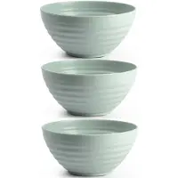 Forte Plastics Set van 6x kommetjes/schaaltjes - Dessert/ontbijt - Kunststof - D15 cm - Mintgroen - Kommetjes