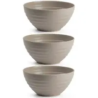 Forte Plastics Set van 6x kommetjes/schaaltjes - Dessert/ontbijt - Kunststof - D15 cm - Taupe - Kommetjes