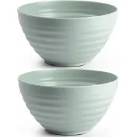 Forte Plastics Set van 4x kommetjes/schaaltjes - Dessert/ontbijt - Kunststof - D15 cm - Mintgroen - Kommetjes