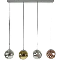 Dimehouse Industriële hanglamp Ada gekleurd glas 4-lichts