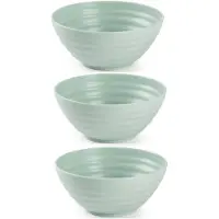 Forte Plastics Set van 6x kommetjes/schaaltjes - Dessert/ontbijt - Kunststof - D14 cm - Mintgroen - Kommetjes