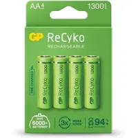 GP Ni-MH AA 1300mAh Oplaadbare Batterijen 4 stuks