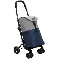 Thuiszorg Webshop Go Four Boodschappentrolley - Blauw / Zwart - 43.5 liter - by Playmarket