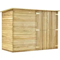 vidaXL Fietsschuur 232x110x170 cm geïmpregneerd grenenhout