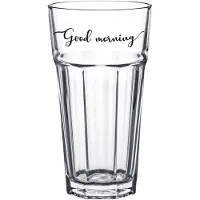 Clayre & Eef Waterglas 320 ml Glas Good morning Drinkbeker Transparant Drinkbeker