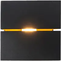 QAZQA Moderne wandlamp zwart met goud 9,7 cm - Transfer Groove