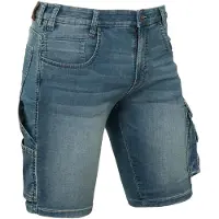 Brams Workwear Korte werkbroek denim stretch Ralph 34 / Blauw
