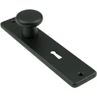 Ami Knopschild 180x41mm sleutelgat 56mm - alu/zwart