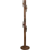 Dutchbone Kapstok Jakub | hout bruin 32x32x165 cm staande kapstokken | NADUVI