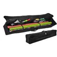 Merkloos Cadeaupapier rollen opbergen tas zwart 76 x 13 x 8 cm - Cadeaupapier