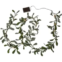 Star Micronics LED-bladerenslinger, maretak, decoratieve lichtketting op batterijen, maretak, timer, groen, L 180 cm