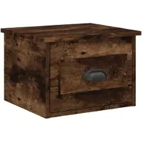 vidaXL Nachtkastje wandgemonteerd 41,5x36x28 cm gerookt eikenkleurig