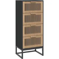 vidaXL Hoge kast, zwart, 40x30x95 cm, houtvezel
