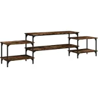 vidaXL Tv-meubel 197x35x52 cm bewerkt hout gerookt eikenkleurig