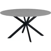 Dimehouse Ronde eettafel Yuna Ø150 cm marmerlook grijs