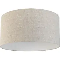QAZQA Stoffen Lampenkap Lichtgrijs Rond 50/50/25