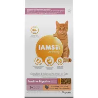 IAMS 3x Cat adult Sensitive Digestion Turkey 3 kg