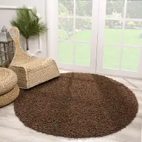 Muratap Loca shaggy rond vloerkleed hoogpolig- 200 cm rond