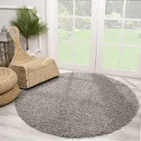 Muratap Loca shaggy rond vloerkleed hoogpolig- 150 cm rond