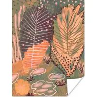PosterMonkey Poster Vintage - Herfst - Kunst - Bos - Natuur - 30x40 cm
