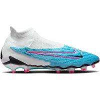 Nike Phantom GX Elite Dynamic Fit Gras Voetbalschoenen (FG) Wit Felblauw Felroze