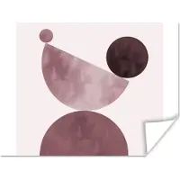 PosterMonkey Poster Vormen - Abstract - Pastel - Roze - 40x30 cm