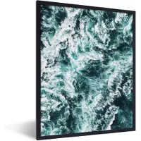 PosterMonkey Fotolijst incl. Poster - Zee - Blauw - Natuur - Water - 30x40 cm - Posterlijst