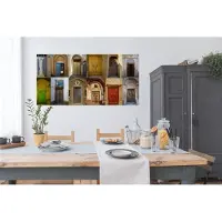 PosterMonkey Deuren - Kleurrijk - Architectuur - Collage - Vintage