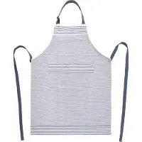 Tiseco - Keukenschort XL-LINES - Katoen - Extra lang - 70x90 cm, blauw