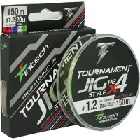 Intech Tournament JIG Style PE X4 #2.5 - Multicolor - 0.270mm - 150m - 40lb/18.14kg - Gevlochten Lijn - Roofvis Vislijn