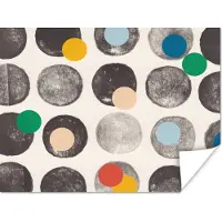 PosterMonkey Poster Kleuren - Abstract - Cirkels - Pastel - 40x30 cm