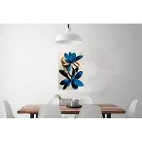 PosterMonkey Bladeren - Planten - Blauw - Lelie