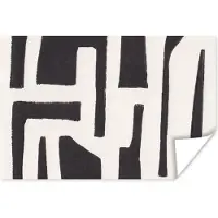 PosterMonkey Poster Vormen - Abstract - Pastel - Zwart - 180x120 cm XXL