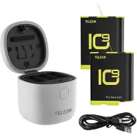 Telesin Allin Charger Box + 2x accu - GoPro Hero 9/10/11/12
