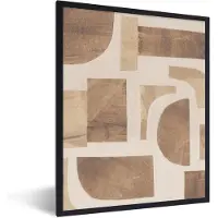 PosterMonkey Fotolijst incl. Poster - Vormen - Abstract - Puzzel - Hout - 30x40 cm - Posterlijst