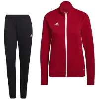 Adidas Entrada 22 Full-Zip Trainingspak Dames Rood Zwart Wit