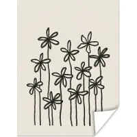 PosterMonkey Poster Bloemen - Planten - Pastel - Abstract - 120x160 cm XXL