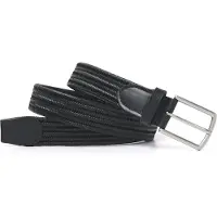 Tresanti | ALESSANDRIA I Leren gevlochten riem | zwart | Size 95